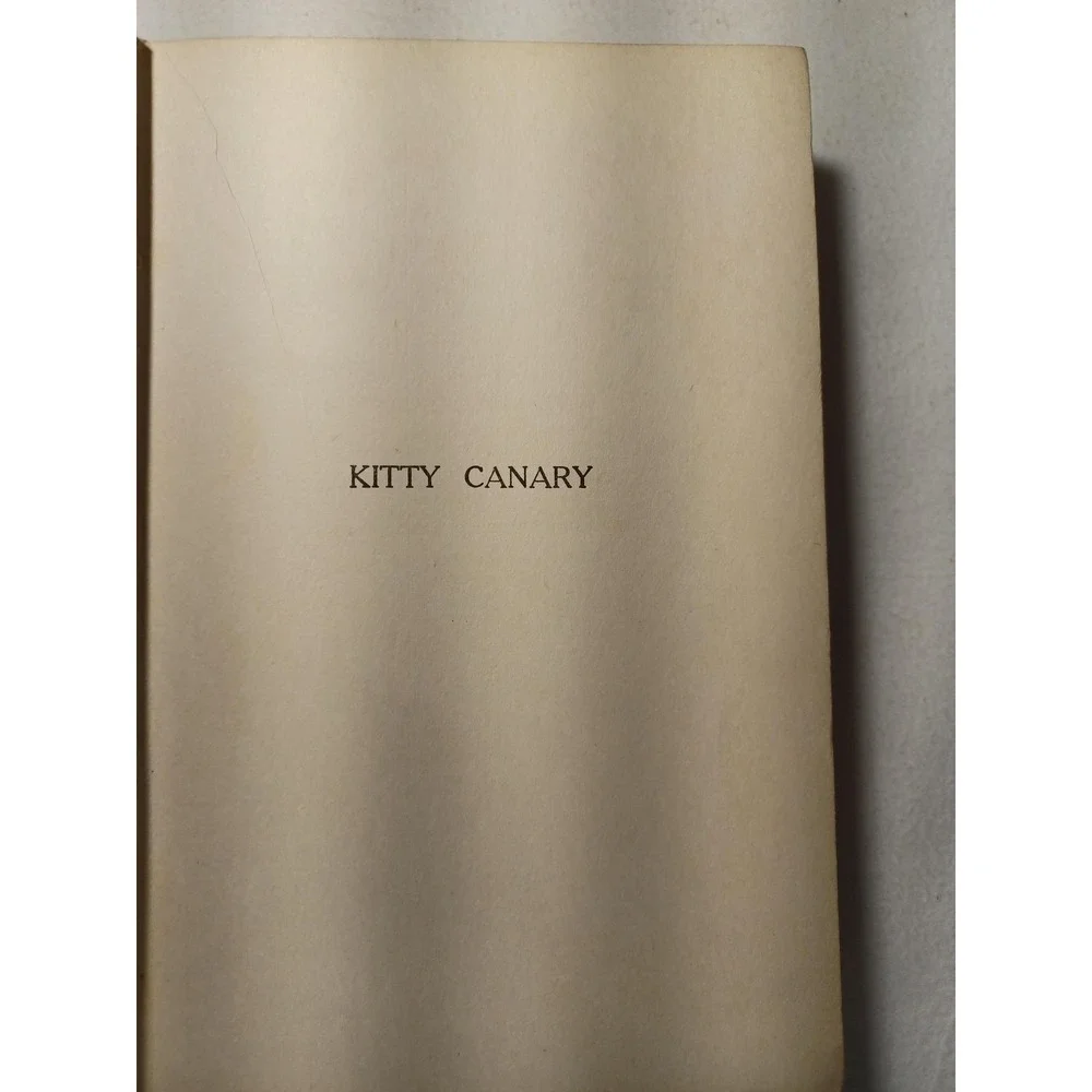 Vintage 1918 Kitty Canary Kate Langley Bosher Novel Hardcover Harper Brothers Bo